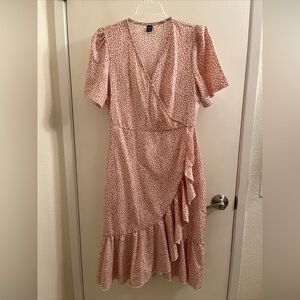 Shein Floral Wrap Midi Dress Size S